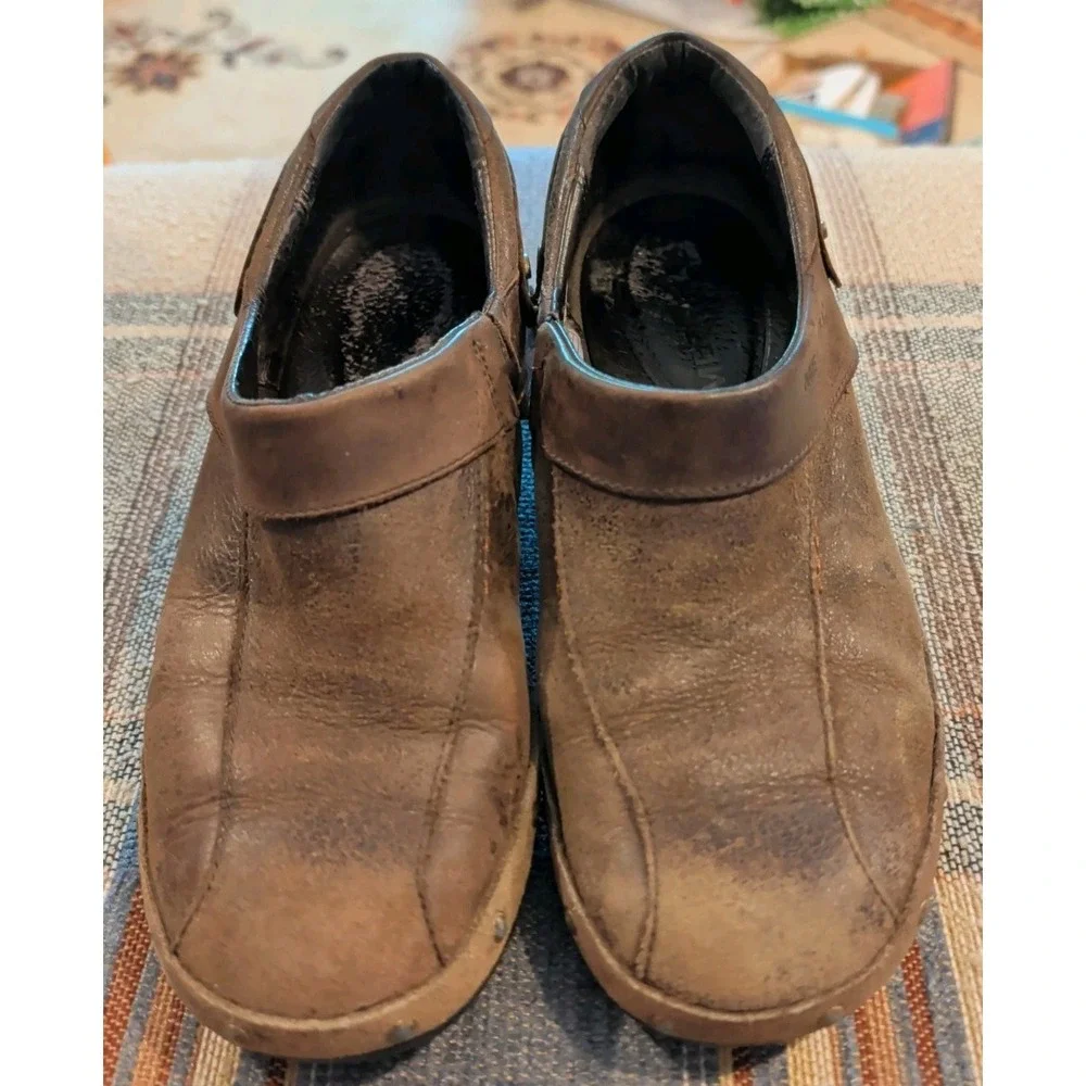 Merrell Luxe Espresso Womens Slip On Clog Size 7 Brown Leather Shoes